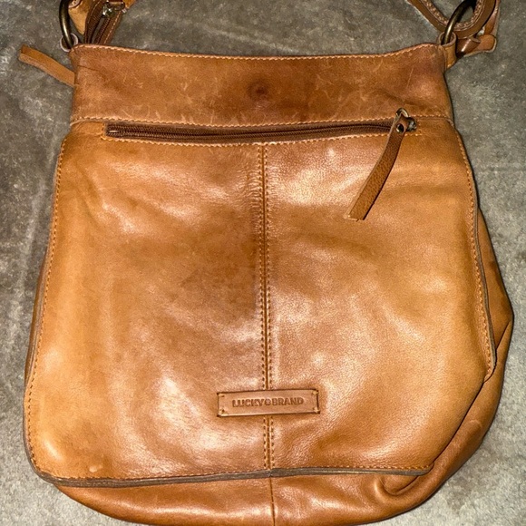 Lucky Brand Rayla Tan Leather Crossbody Bag - Picture 4 of 9